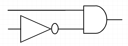Simplified logic-gate diagram with fewer components